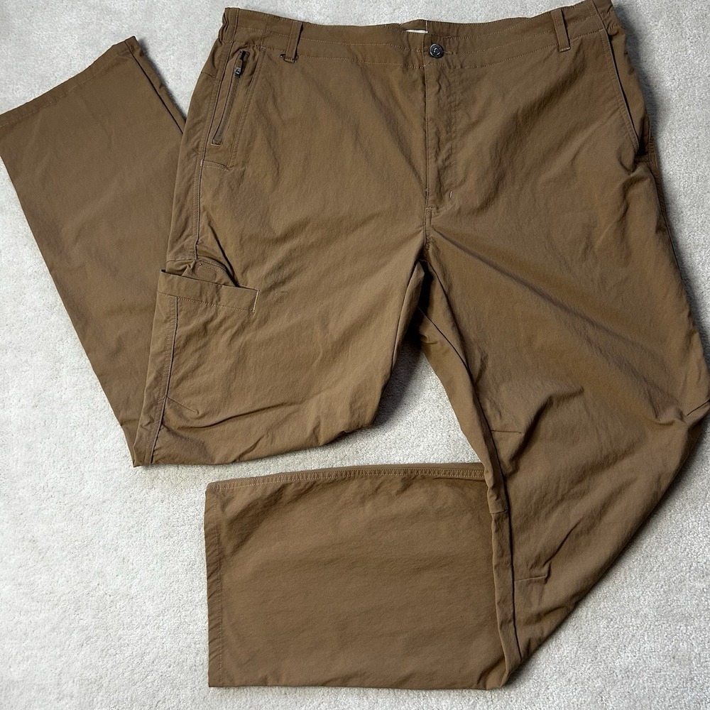 Duck Camp Pants Men XXL Tall Cargo Straight Leg Lightweight Stretch Hiking Nylon